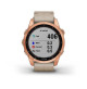 fēnix 7S Sapphire Solar - Rose Gold Titanium with Limestone Leather Band - 42mm - Sapphire Solar - 010-02539-35 - Garmin